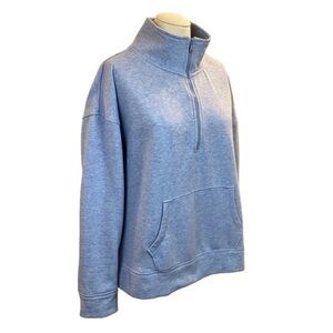 Vineyard Vines Light Blue Dream Cloth Fleece 1/4 Zip Pullover Size XS